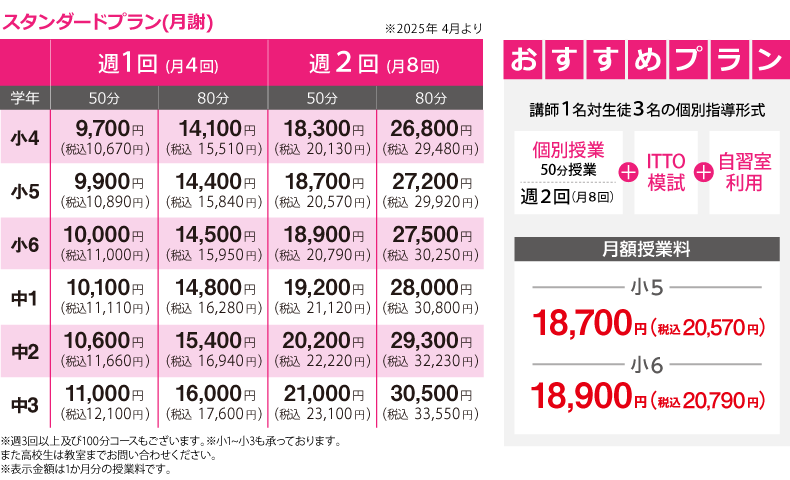 個別 料金 学院 東京 指導